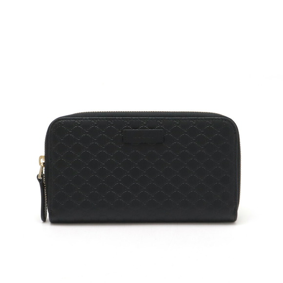 Gucci Wallet Micro Zip Black Leather Long ssima - Picture 1 of 7